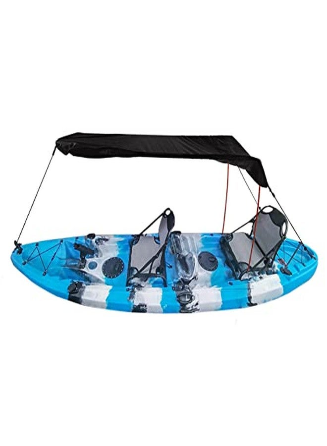 POCREATION Kayak Sun Shade Canopy, Oxford Fabric Foldable Kayak Awning Canopy Easy to Install Portable Kayak Sunshade Awning for Boat and Canoe - Image 1