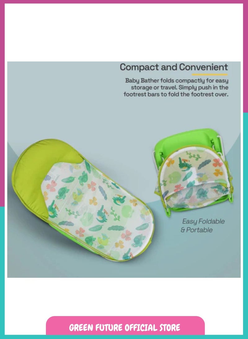 مقعد استحمام للأطفال وكرسي للأطفال من حديثي الولادة حتى 36 شهر - أخضر - Image 4