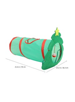 POPETPOP POPETPOP Foldable Christmas Cat Tunnel Toys with Bell, Foldable Cat Tunnels for Indoor Cats, Christmas Cat Hiding Tunnel , Peekaboo Cat Cave for Cats, Rabbit, Puppy, Guinea Pig  - Image 3