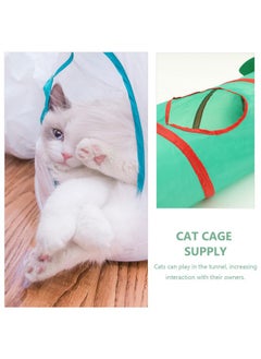 POPETPOP POPETPOP Foldable Christmas Cat Tunnel Toys with Bell, Foldable Cat Tunnels for Indoor Cats, Christmas Cat Hiding Tunnel , Peekaboo Cat Cave for Cats, Rabbit, Puppy, Guinea Pig  - Image 1