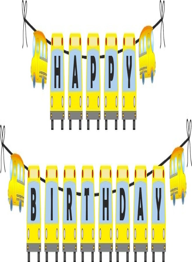 Untumble Wheels on The Bus Banner Birthday Decor Pack for boy and Girl Birthday - Image 3