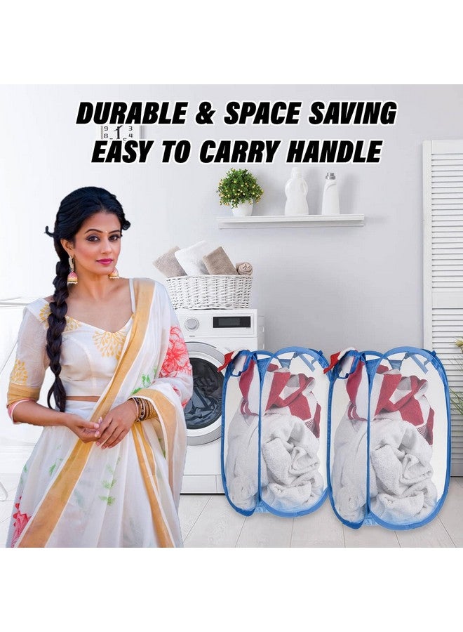 كوبير إندستريز سلة غسيل شبكية من النايلون من Kuber Industries | مادة قوية ومقابض متينة | حقيبة غسيل خفيفة الوزن شبكية (متنوعة) - Image 5