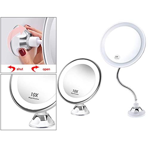 CALANDIS 10X Magnifying Makeup Mirror Magnification Led Light Cosmetic Mirror Style 1 - Image 4