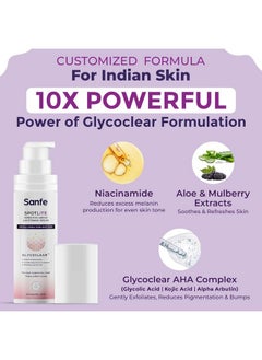 Sanfe Sanfe Spotlite Sensitive Body Serum For Dark Underarms, Inner Thighs and Sensitive Areas | 10X Powerful, Enriched with 2% Glyoclic Acid, Alpha Arbutin, Niacinnamide| For Dark Intimate Patches, Detanning, Anti Aging and Skin | Helps in Depigmentation & Long Moisture - 50gm | For Indian Women Skin  - Image 5
