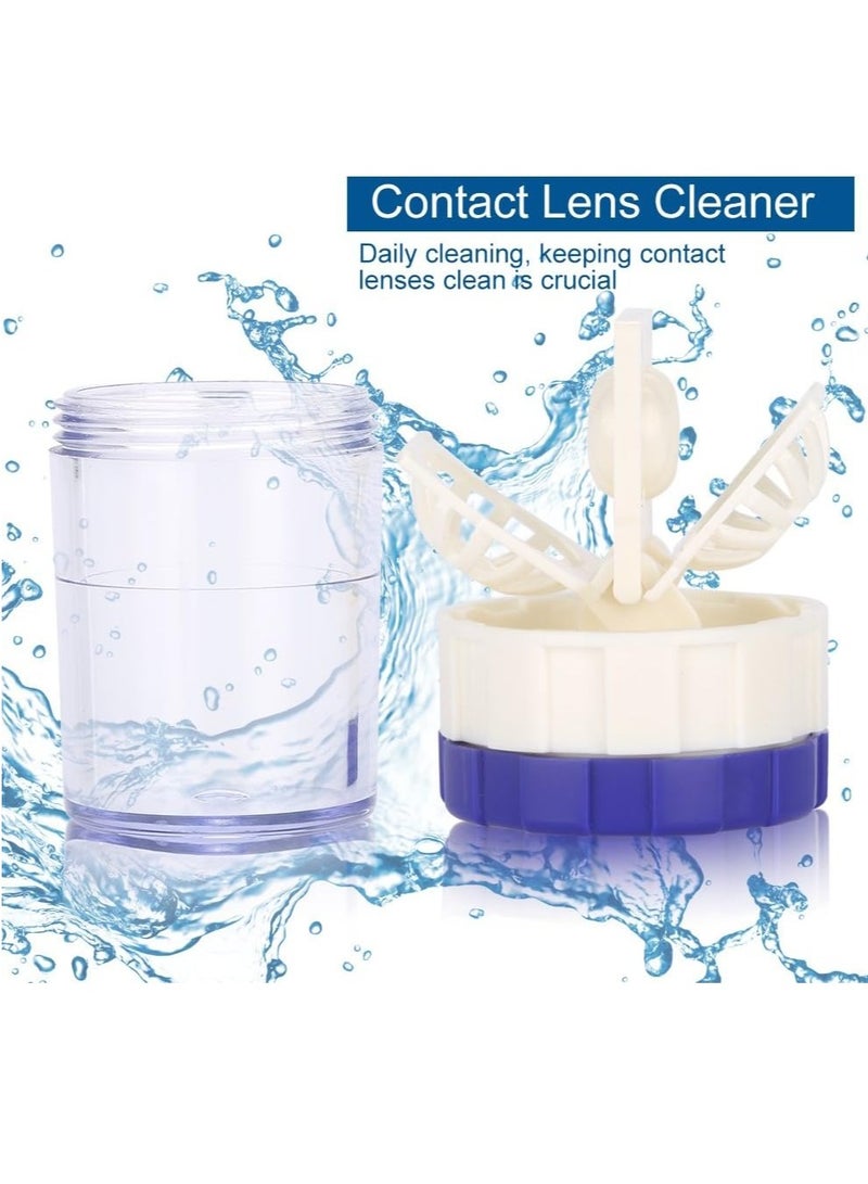 Clear Care Contact Case, Contact Lens Case, Eye Contact Case, Clear Care Manually Cleaner Washer Contact Lens Cleaning Container Cute Pocket Plastic Easy Carry Cleaning Lenses Case (4.7 x 3.2cm) - Image 3