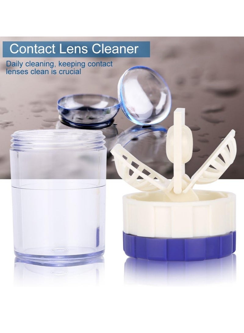 Clear Care Contact Case, Contact Lens Case, Eye Contact Case, Clear Care Manually Cleaner Washer Contact Lens Cleaning Container Cute Pocket Plastic Easy Carry Cleaning Lenses Case (4.7 x 3.2cm) - Image 5
