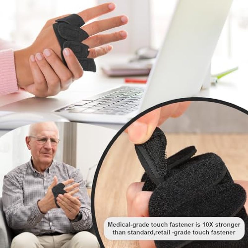 MCP Joint Finger Splint Adjustable Finger Support Brace - Ulnar Deviation Correction Strap Elastic Neoprene Comfort for Hand Therapy and Recovery - Image 4