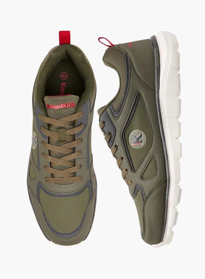 kangaROOS Men's Panelled Lace-Up Closure Sports Shoes