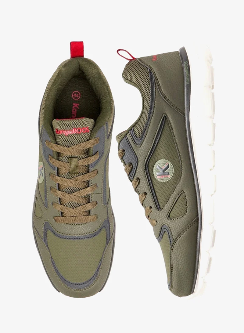 kangaROOS GREY Men's Panelled Lace-Up Closure Sports Shoes for Men | Best Price UAE