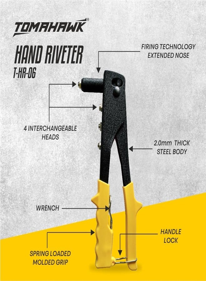 TOMAHAWK® Heavy Duty Riveter Set with 16Nozzles & Anti-Corrosion Properties Ideal for Joining & Fabrication Metals Sheet, Leather & Plastic Parts - Image 3