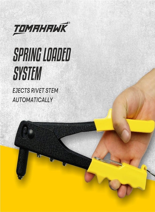 TOMAHAWK® Heavy Duty Riveter Set with 16Nozzles & Anti-Corrosion Properties Ideal for Joining & Fabrication Metals Sheet, Leather & Plastic Parts - Image 4