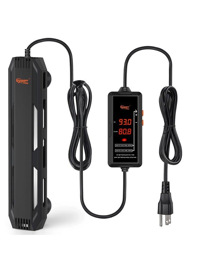 Hygger Aquarium Heater, 300W/500W/800W/1000W Submersible Fish Tank Heater with Temperature Controller, Over-Temperature Off-Water Protection Alarm for Saltwater Freshwater (500W, 65-130 Gallon) - Image 1