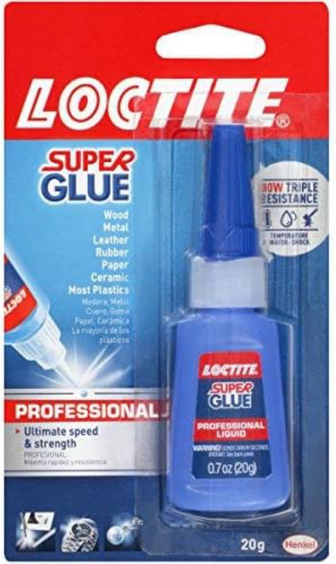 Loctite Super Glue Liquid Professional, Clear Superglue for Plastic, Wood, Metal, Crafts, & Repair, Cyanoacrylate Adhesive Instant Glue, Quick Dry - 0.7 fl oz Bottle, Pack of 2 Matte anti slip finish