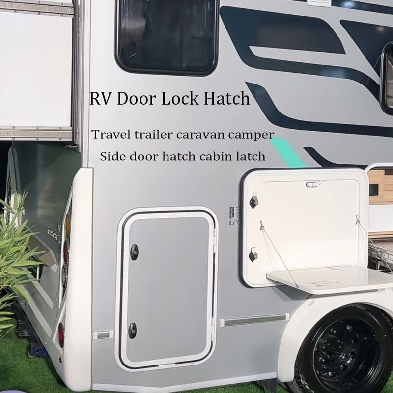Black 2 Piece RV T Handle Lock Set For Garage Trailer Camper Use - Image 2