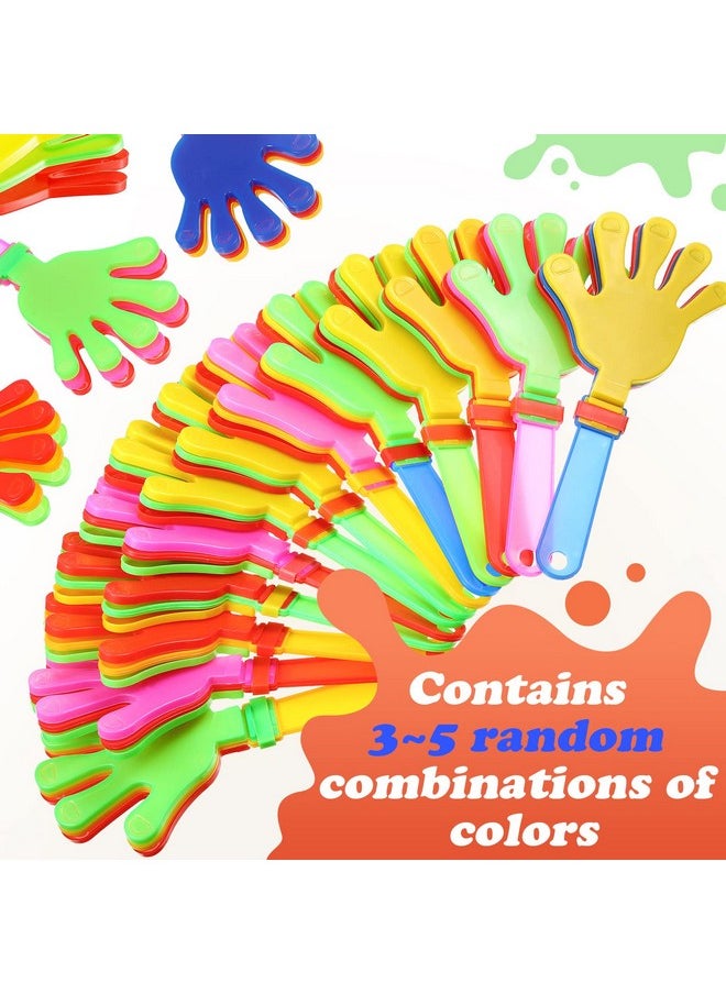 Sratte - 80 Pcs 9.5 Inch Hand Clappers Noisemakers Bulk Clappers Noisemakers Party Favors Mini Hand Clappers Plastic Noise Makers For Sporting Events Fiesta Birthday Game Rewards Cheers Supplies - Image 1