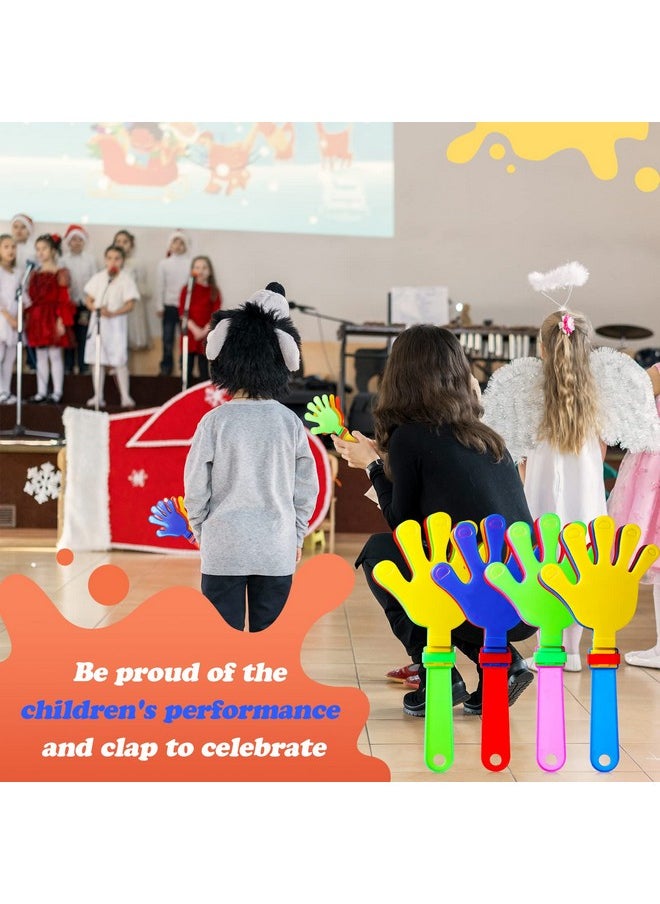 Sratte - 80 Pcs 9.5 Inch Hand Clappers Noisemakers Bulk Clappers Noisemakers Party Favors Mini Hand Clappers Plastic Noise Makers For Sporting Events Fiesta Birthday Game Rewards Cheers Supplies - Image 1
