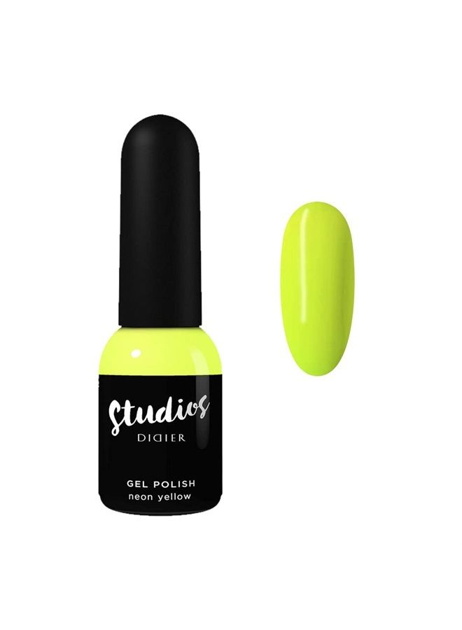 Didier Lab - Studios Gel Polish Neon Yellow - Professional Manicure Pedicure Products - Rich Pigment for Complete Nail Coverage - Flawless Shine - Suitable for Beginners - For UV Lamp - Gift for Women - Image 1