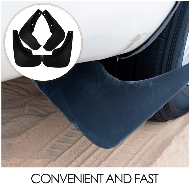 Soft Rubber Mud Flaps Set Front and Rear for Compact Sedan 2003 Wheel Splash Guard - Image 4