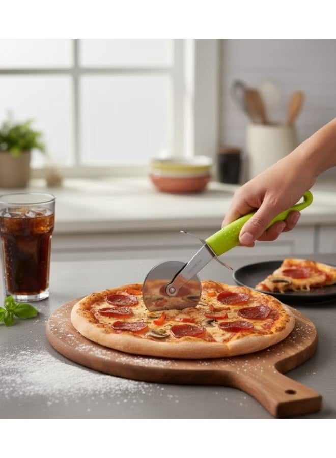 برايت هوم عجلة تقطيع بيتزا من الفولاذ المقاوم للصدأ - شفرة حادة مع مقبض سهل الإمساك | بكرة متينة ومقاومة للصدأ لتقطيع البيتزا والفطائر والمعجنات بسهولة - أداة مطبخ للاستخدام المنزلي - Image 5