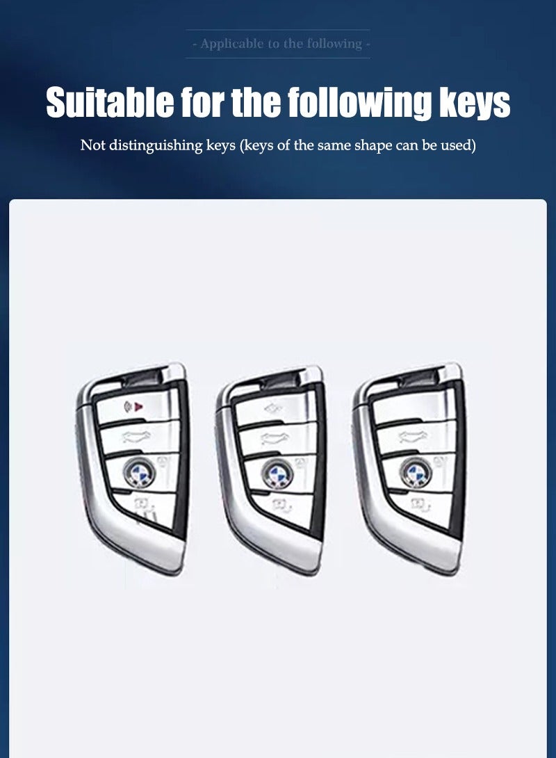 BMW Sports car shape design car key cover key shell titanium alloy material is suitable for BMW car key high-end fashion wear-resistant perfect protection of the original car key. - Image 5