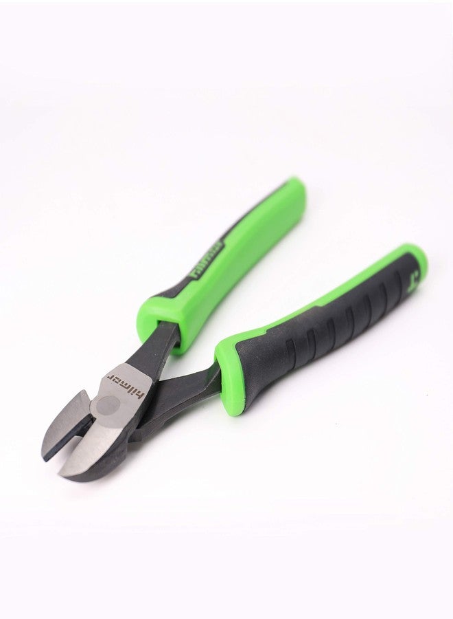 Hilmor 8" Diagonal Cutting Plier with Rubber Handle Grip, Black & Green, DCP8 1885363 - Image 4