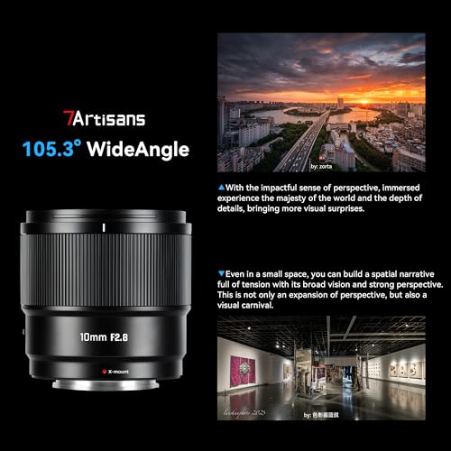 7artisans AutoFocus 10mm F28 APSC WideAngle Lens F28 Large Aperture Support AutomaticManual FaceEye Recognition Compatible for Fujifilm FX Camera Fuji XHTT30SEA Series - Image 3