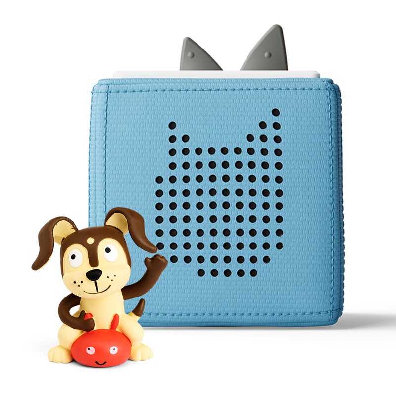 Tonies Toniebox Audio Player Starter Set with Playtime Puppy - Listen, Learn, and Play with One Huggable Little Box - Light Blue  - Image 1
