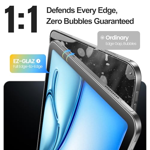 EZ-GLAZ-2 Pack Paper-Feel Screen Protector for iPad Air 11 Inch M4/M3/M2 (2026/2025/2024) – Apple Pencil Compatible, 9H+ Tempered Glass, Matte Film, Anti-Scratch, Bubble Free, with Installation Box - Image 4