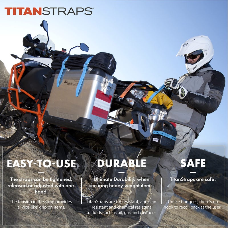 TitanStraps Titan Industrial Straps - Safety Strap Set To Secure Splits  Cargo Bikes  Garden Hoses  Wood Working Projects - 70 Lb. Working Load  20"" Length  4-Pack Coyote Tan - Image 5