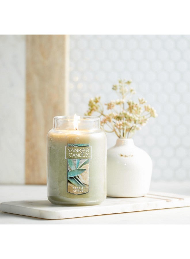 Yankee Candle Sage & Citrus Scented, Classic 22oz Large Jar Single Wick Candle, Over 110 Hours of Burn Time, Ideal for Home Decor and Gifts - Image 4
