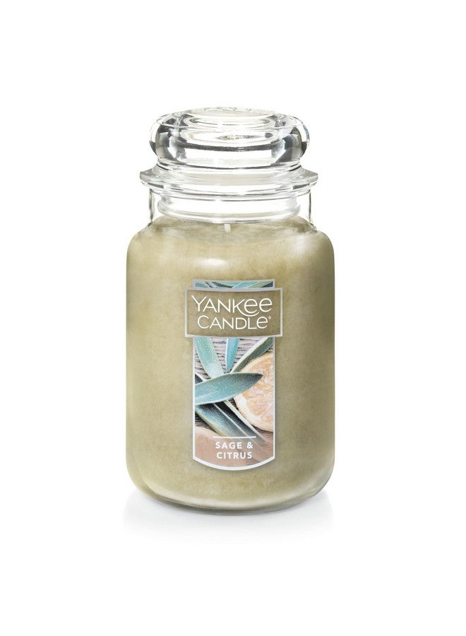 Yankee Candle Sage & Citrus Scented, Classic 22oz Large Jar Single Wick Candle, Over 110 Hours of Burn Time, Ideal for Home Decor and Gifts - Image 1