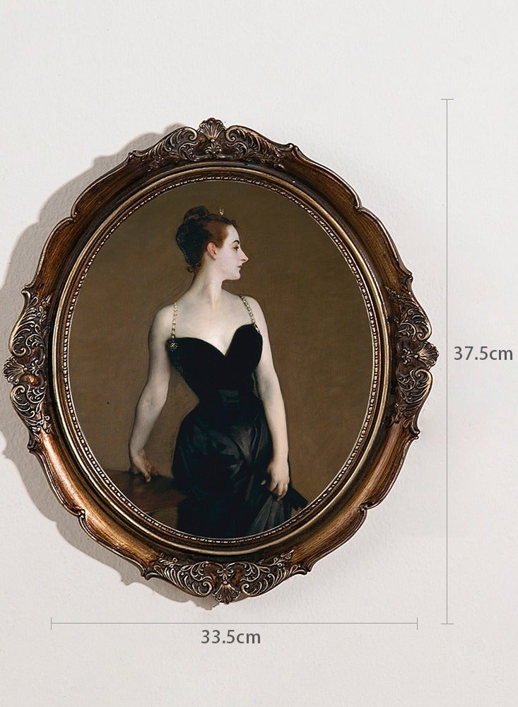 إطار الصورة البيضاوية الخوالي 10x12 بوصة، الذهب البرونزي إطارات الصور القديمة مع الزجاج الأمامي للسطح اللوحي والحائط المعلق، آرت ديكو، معرض الصور، ديكور المنزل، عروض، أفكار الهدايا - Image 5