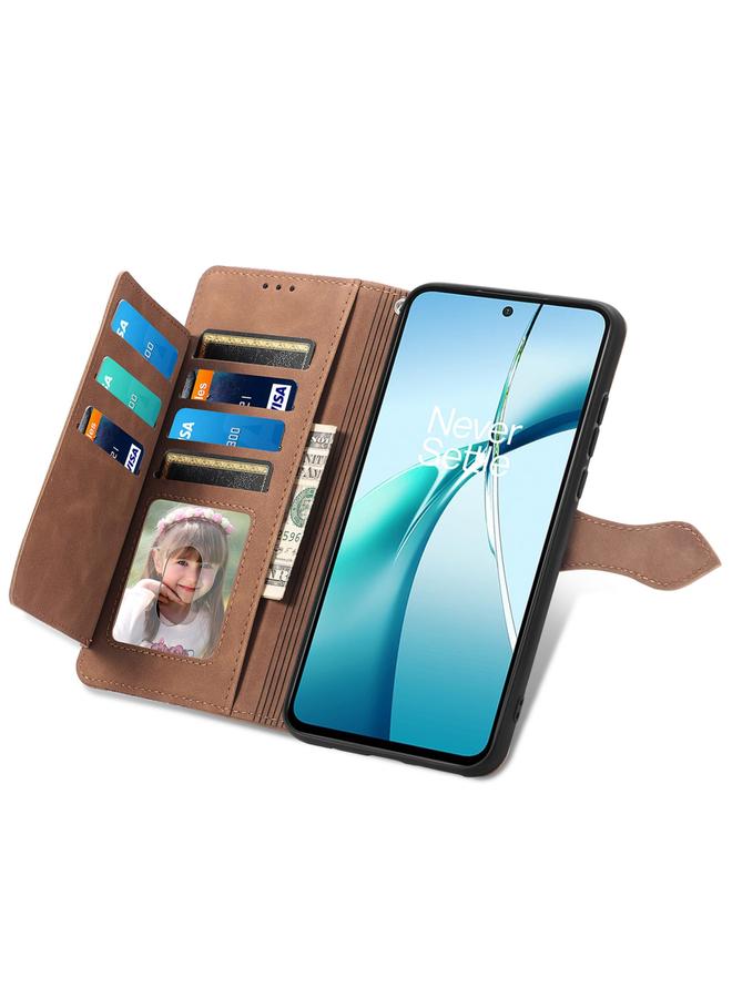 اس-توب جراب هاتف ذكي من الجلد بسحاب مزخرف بنقشة زهور لهاتف Honor 200 - Image 4