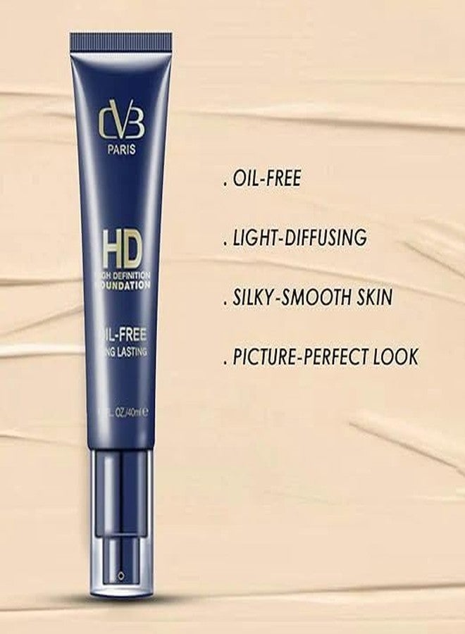 CVB Paris High Definition Foundation - Oil Free & Long Lasting, White Ivory - Image 3