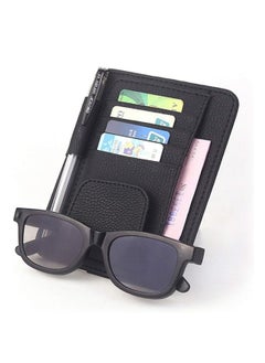 Leather Car Sun Visor Storage Glasses Organizer Bills Wallet Holder Card Clips Auto-Interior Visor Accessories (Black) - pzsku/Z715E4FBD4CF731BFF569Z/45/_/1733973650/ca945d1f-cc45-4a68-948a-4a4f9201da04