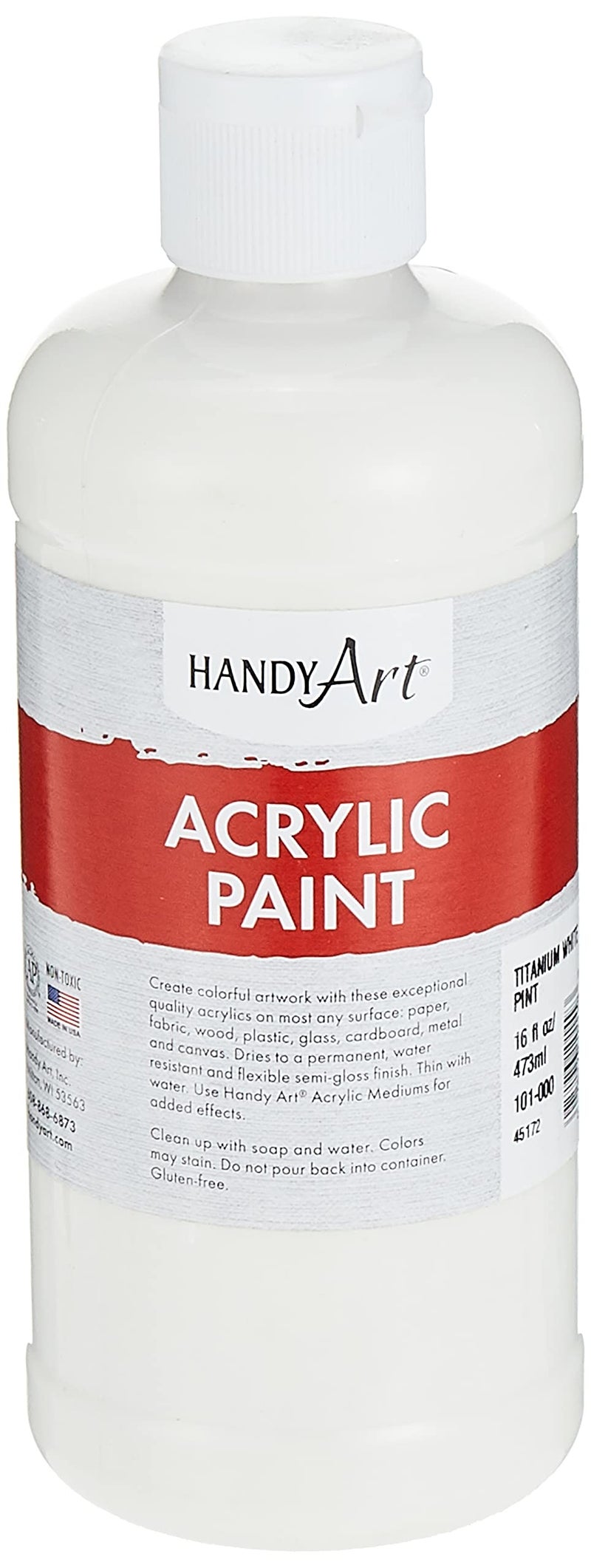 Handy Art Handy Art Student Acrylic Paint 16 ounce Titanium White