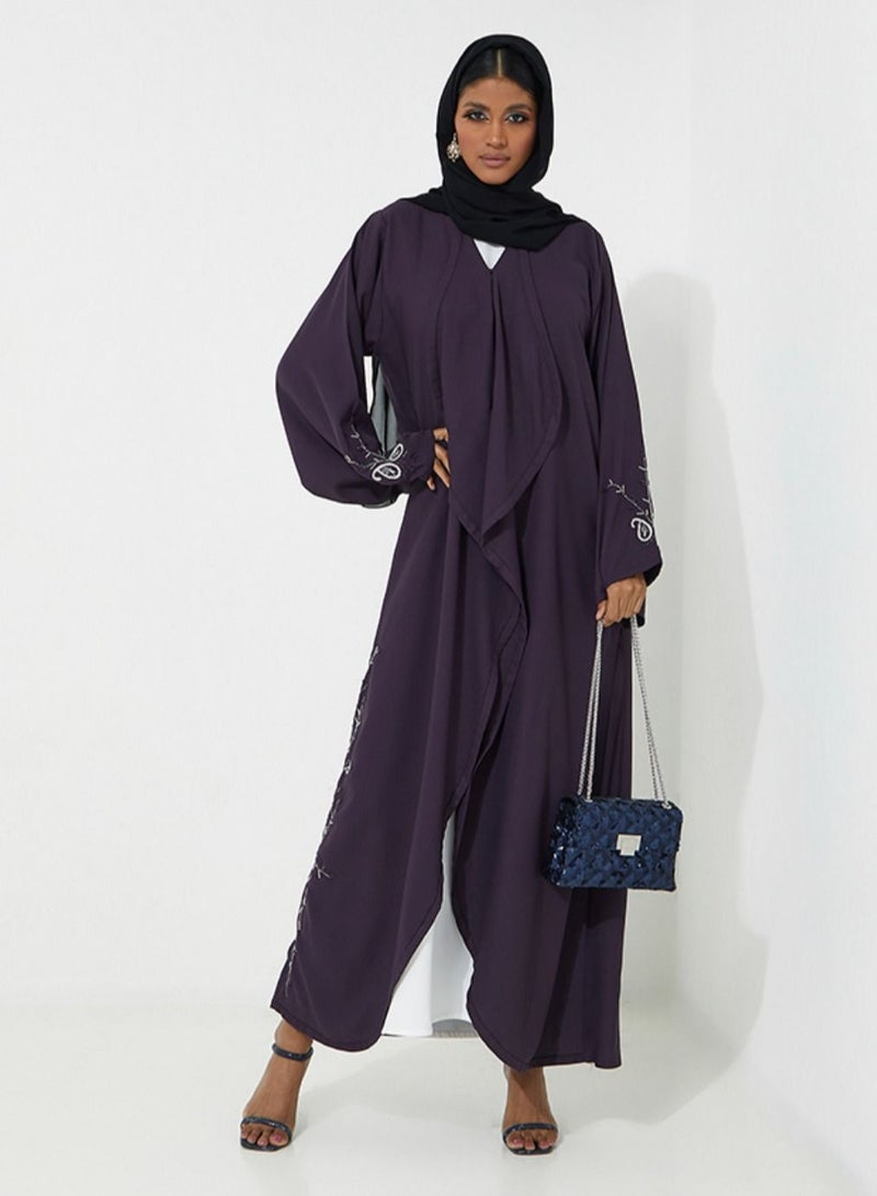 روزيت عباية عباية مطرزة أنيقة بأكمام واسعة - Image 1