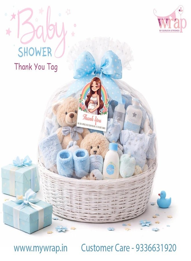 Suruchi Strokes Baby Shower Thank You Tag | Return Gift Card | Coming Soon Welcome Party - Image 4