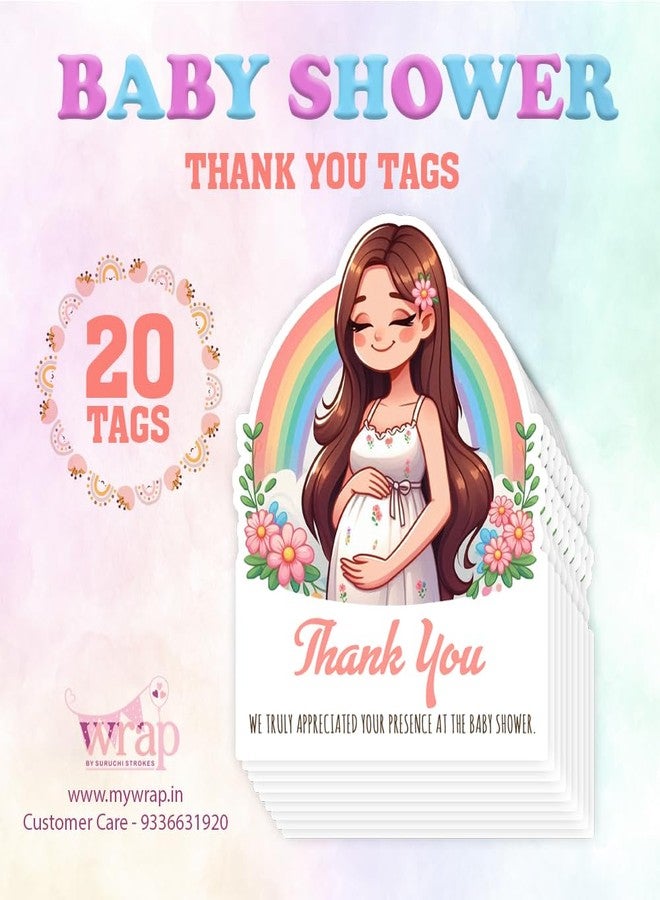 Suruchi Strokes Baby Shower Thank You Tag | Return Gift Card | Coming Soon Welcome Party - Image 3