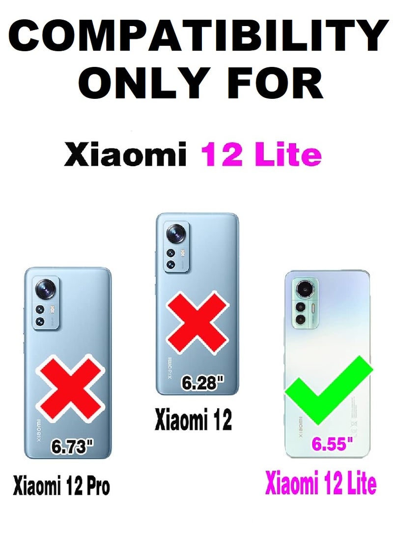 2 Pieces Tempered Glass Screen Protector Clear Designed For Xiaomi 12 Lite Full Screen Coverage And Bubble Free