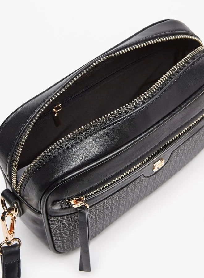 فلورا بيلا من شو إكسبرس Monogram Print Crossbody Bag with Detachable Strap