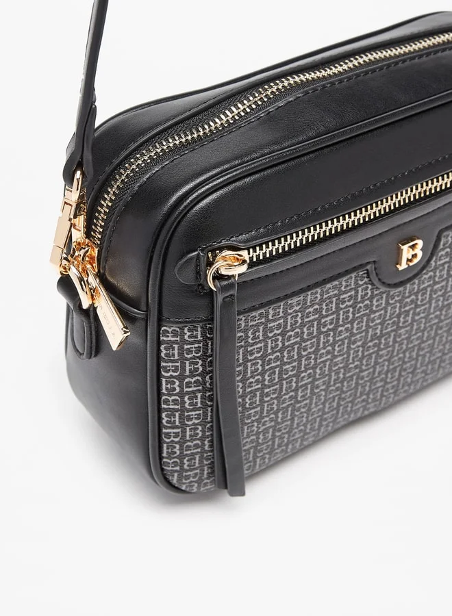 فلورا بيلا من شو إكسبرس Monogram Print Crossbody Bag with Detachable Strap