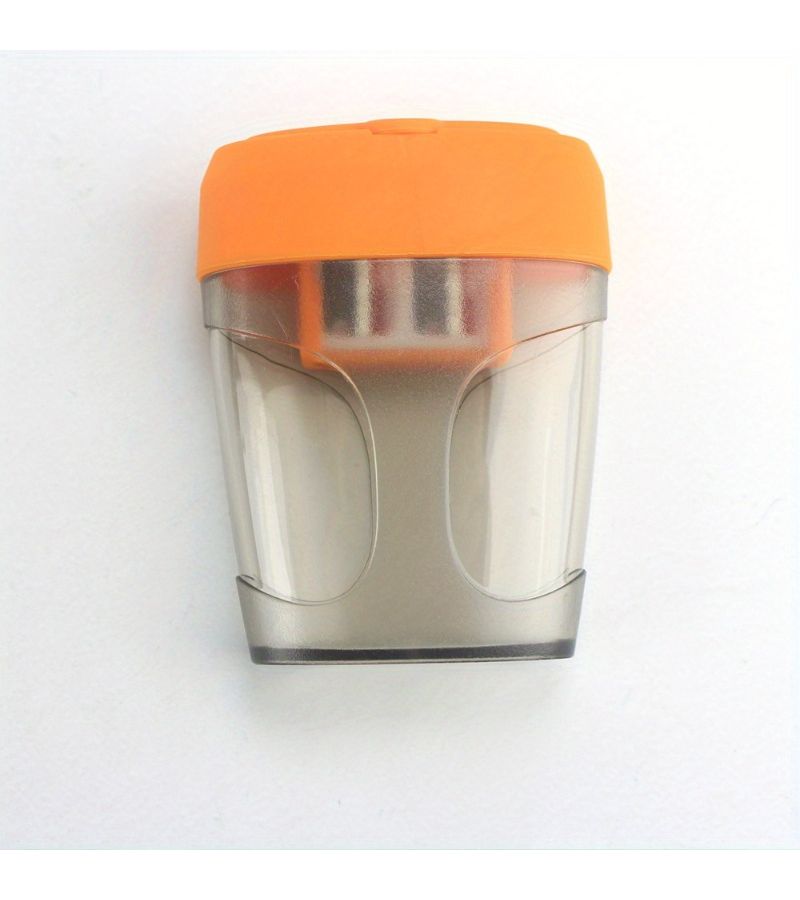 Dual Hole Manual Pencil Sharpener Large Capacity Glitter Compact Portable For School Office Home Students Professionals Artists Durable Sharpener For Pencils Colored Pencils Markers - Image 3