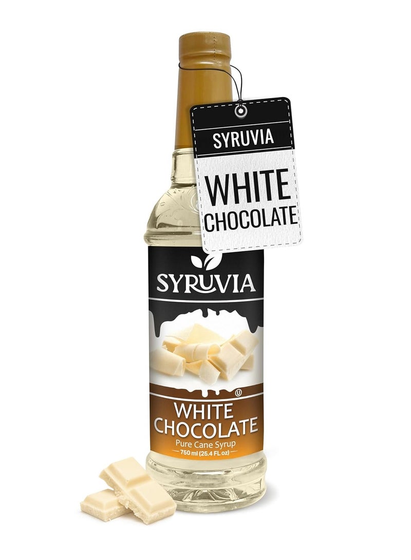 Syruvia Syruvia White Chocolate Syrup for Coffee 750 ml White Chocolate Coffee Syrup  - Image 1