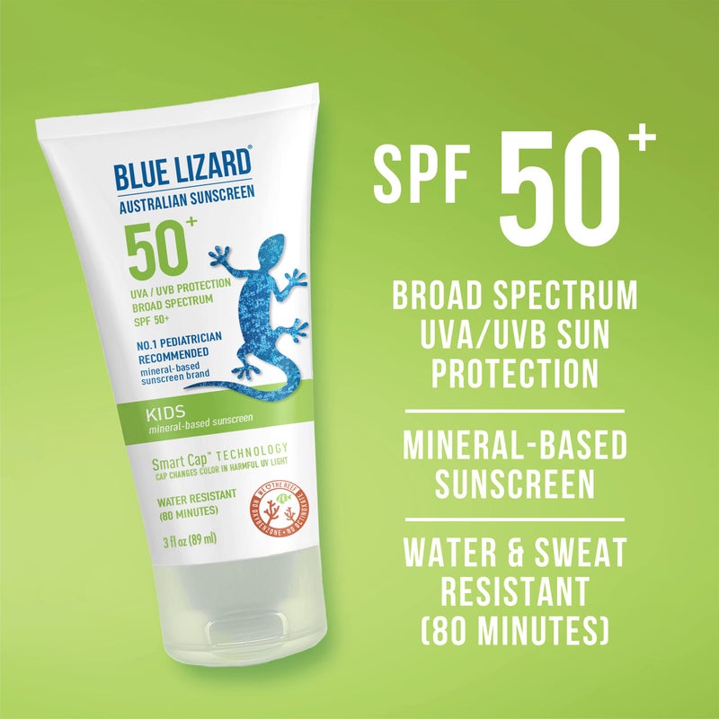 BLUE LIZARD Kids Mineral-Based Sunscreen Lotion - SPF 50+ - 3 oz - Image 2
