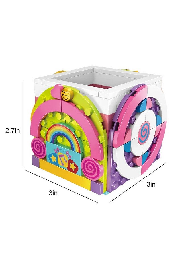 SIENON Dots Rainbow Pencil Holder Building Blocks, DIY Creative Craft Bricks Pen Holder Kit, Fun Construction Jewelry Organizer Box Toys for Kids Birthday Christmas Gift - Image 2