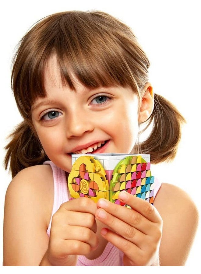 SIENON Dots Rainbow Pencil Holder Building Blocks, DIY Creative Craft Bricks Pen Holder Kit, Fun Construction Jewelry Organizer Box Toys for Kids Birthday Christmas Gift - Image 3