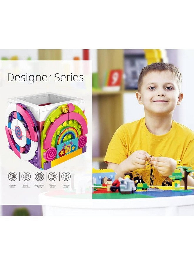 SIENON Dots Rainbow Pencil Holder Building Blocks, DIY Creative Craft Bricks Pen Holder Kit, Fun Construction Jewelry Organizer Box Toys for Kids Birthday Christmas Gift - Image 5