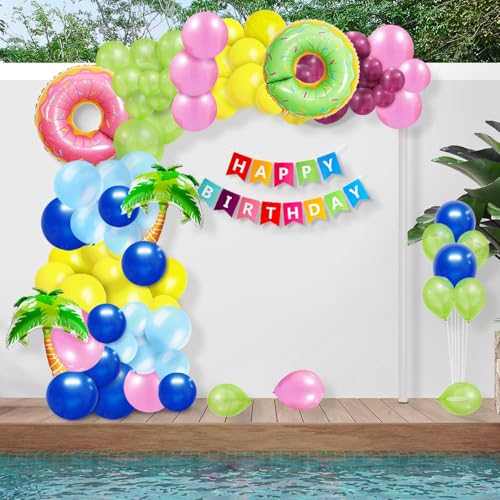 Party Propz مجموعة زينة حفلات الصيف 75 قطعة لتزيين حفلات الصيف | زينة حفلات بجانب المسبح | زينة حفلات المسبح - Image 1
