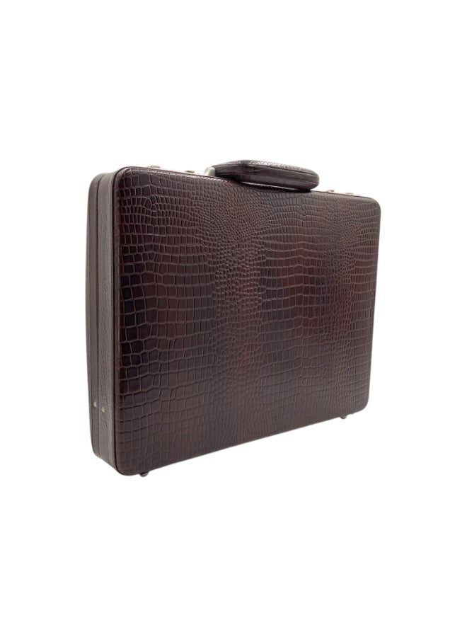 LAVERI LEATHER Briefcase Leather Business Bag Expanding Executive Case Brown - Image 4